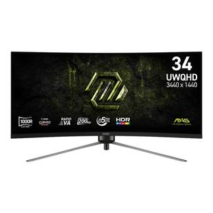 MSI/微星黑刃MAG 345CQRF E20 34英寸准4K 200Hz 1000R曲率带鱼屏
