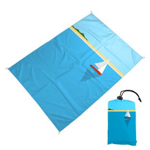 2024夏季新款厂家户外野营防水沙滩垫便携式折叠涤纶野餐垫子防潮