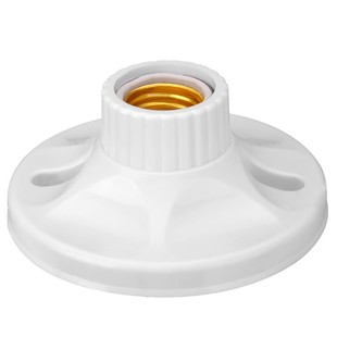 E27灯座螺口灯头灯座明装螺纹灯座家用LED灯泡螺旋节能斜口灯头