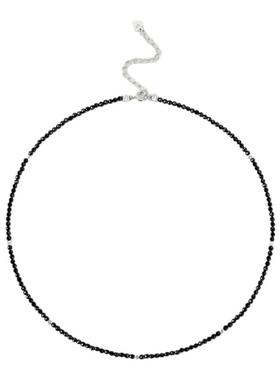 微合TINYHE米雪黑尖晶切面项链