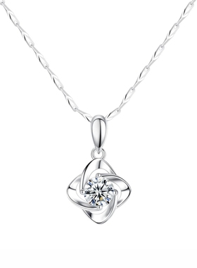 项链2024新款爆款四叶草纯银网红