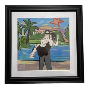 Newmasus.可爱情侣闺蜜礼物厘米像素画框40×40欧式正方形相框