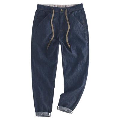 汉絮春夏薄款弹力棉麻休闲裤潮