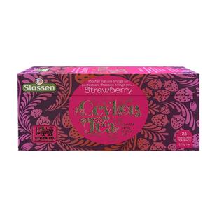 【进口】STASSEN斯塔森草莓味锡兰红茶袋泡茶25只装37.5g