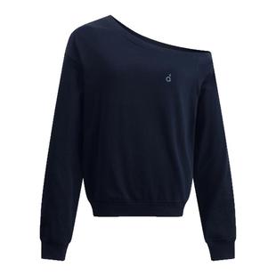 FDR官方店 蓄热保暖套头斜肩卫衣女春季运动显瘦一字肩长袖上衣