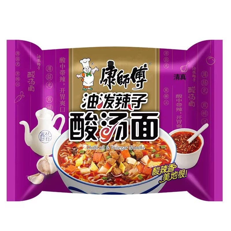 康师傅油泼辣子酸汤面地道西北