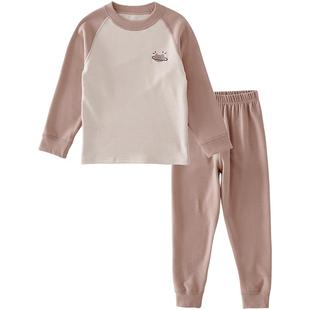 棉花堂儿童保暖内衣套装男童家居服女童棉毛衫宝宝秋衣秋裤加厚冬