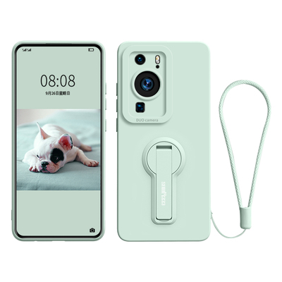 适用华为p60支架手机壳简约纯色