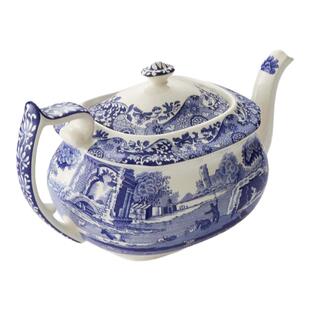 现 纽约下城公园进口英国制SPODE亚平宁花园日常经典蓝白茶壶茶杯