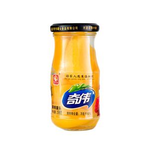 奇伟水果罐头组合装黄桃罐头橘子山楂雪梨混合口味6瓶装258g*6