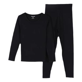 潘美格女式中厚内衣套装纯棉木代尔圆领6627中领6628打底秋衣秋裤