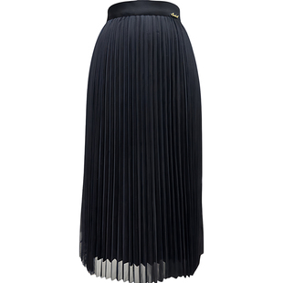 网纱百褶裙半身裙女秋冬季新款两面穿显瘦气质中长款高腰a字裙子