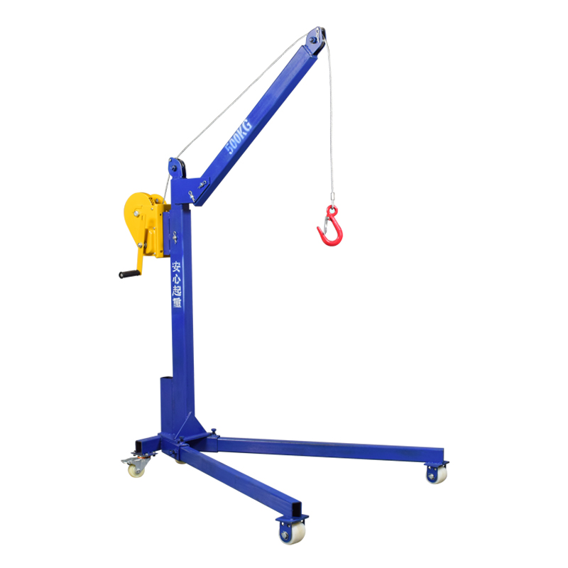 移動小型便攜式吊機(jī)可折疊手搖小吊機(jī)家用手動升降吊車起重提升機(jī)