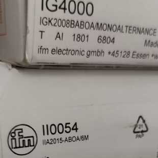 议价IFM II5910 IIC206 IIC208 IG4000 全新原装正品易福门