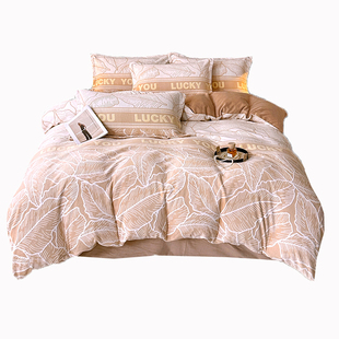 冬季加厚雕花牛奶绒床上四件套双面绒珊瑚绒床单被套床笠款2025新
