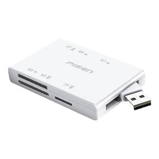 品胜usb读卡器六合一ccd配件适用富士尼康佳能索记忆棒尼ms卡迷你tf卡读取器sd存储卡cf卡内存储存卡相机卡m2