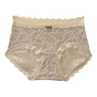 蕾丝内裤全棉加长裆中腰