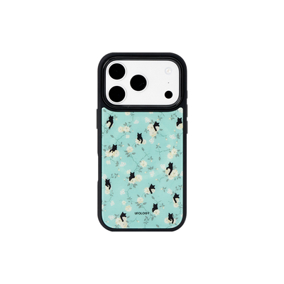 Ufology原创磁吸18promax手机壳适用iPhone17promax花朵16pro苹果15pro猫咪支架全包新款春夏女高级复古