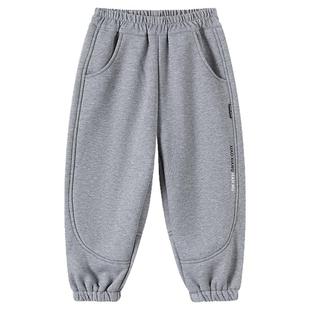 小象汉姆童装男童加绒裤子冬装保暖2025新款儿童洋气休闲运动裤潮