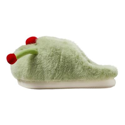 朴西红鼻子儿童棉拖鞋女童家居室内保暖防滑冬季可爱宝宝拖鞋男童