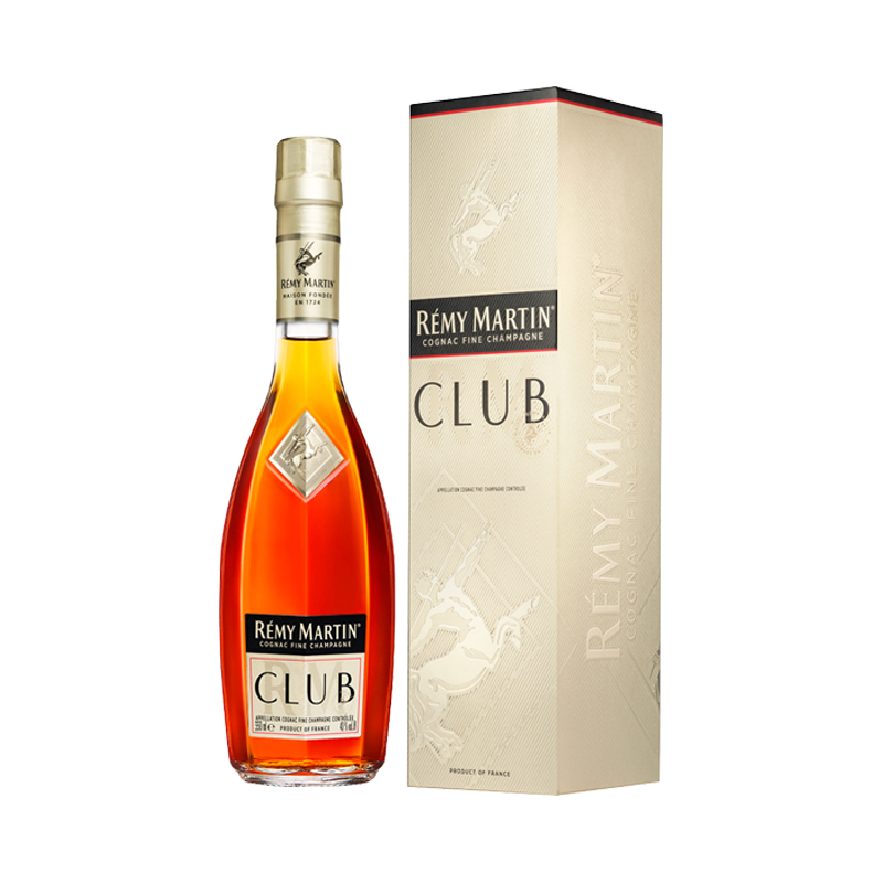 【品牌旗舰】法国人头马CLUB优质香槟区干邑白兰地350ml进口洋酒