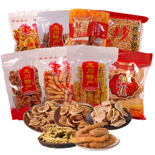 广东河源龙川客家特产零食炒米猫耳朵芝麻酥料花麻花红糖糕铁勺饼