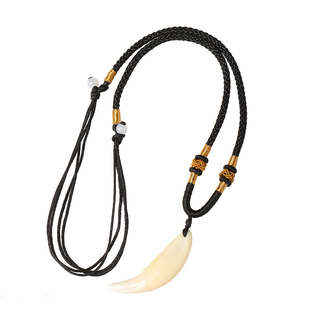 真黑狗牙吊坠狼牙吊坠男大獒牙项链女挂坠狗牙齿儿童宝宝情侣挂件