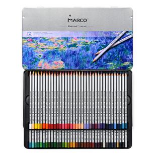 Marco马可彩铅小学生专用油性儿童彩色铅笔幼儿园绘画美术成人水溶性彩铅美术生可擦画画笔71彩铅笔素描工具
