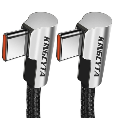 双弯头TYPE-C超快闪充6A数据线