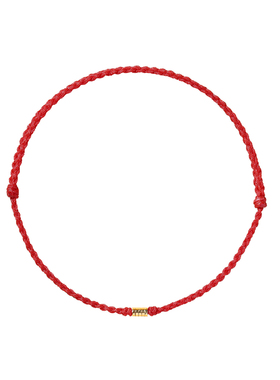 转运珠极细红绳手链s925银红手绳