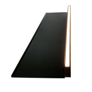 铝合金LED灯发光层板置物架 挂墙壁创意带灯内置书酒架金属储隔板