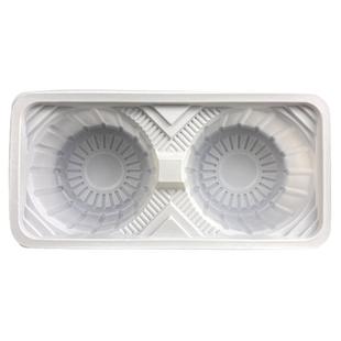 奶茶双杯托塑料二杯茶托外卖奶茶杯托防洒固定加厚一次性杯托商用