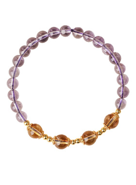 山川心语紫水晶招财转运手链