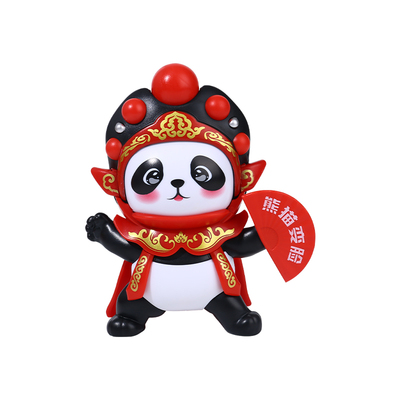 心育熊猫磨砂玩具感受川剧文化