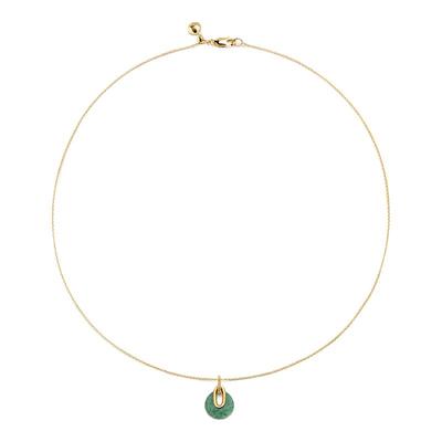 Monica Vinader×Kate Young 3.0虎眼石项链东陵玉吊坠秋冬毛衣链