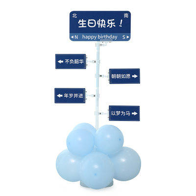 小红书同款生日拍照道具路牌KT板