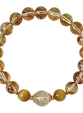 普陀山官方天然黄水晶手串