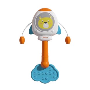 婴儿音乐摇铃玩具0-1岁宝宝手摇新生儿铃鼓软胶拨浪鼓可啃咬玩具