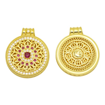 正品美菲品牌18k金吊坠生日礼物