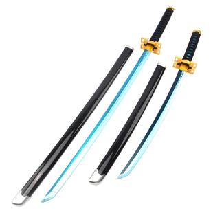 鬼灭之刃COS日轮刀时透无一郎不死川实弥我妻善逸儿童道具木刀