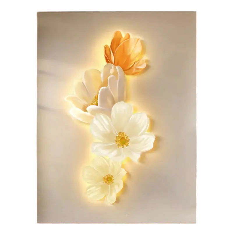 侘寂风植物花卉无框玄关装饰画
