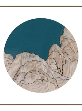 新中式风书房卧室背景装饰床头画