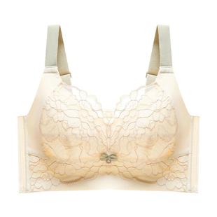 内衣女薄款夏季大胸显小胸全罩杯调整型文胸聚拢收副乳防下垂胸罩