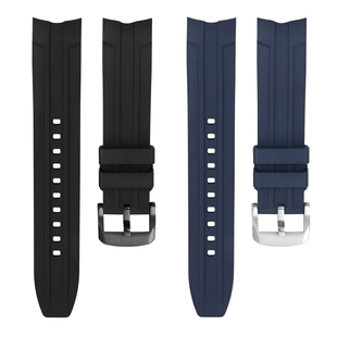 适配浪琴康卡斯氟橡胶表带L3781/782 L3.742.4 FKM运动表带21mm男