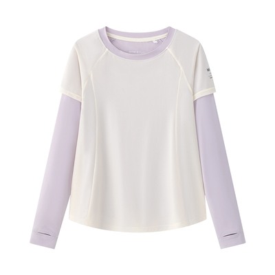 MINIATURE女童假两件防晒长T恤