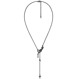 MASW麻秀原创设计灵蛇起舞系列暗黑辣妹流苏项链小众高级感毛衣链