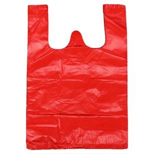 红色塑料袋加厚手提一次性大号食品打包袋超市购物袋背心袋方便袋