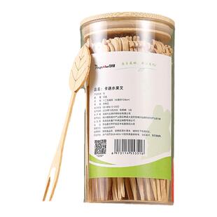 一次性水果叉动物可爱创意高颜值食品级水果签蛋糕甜品竹制小叉子