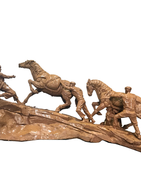 玻璃钢马帮主题定制田园风仿铜