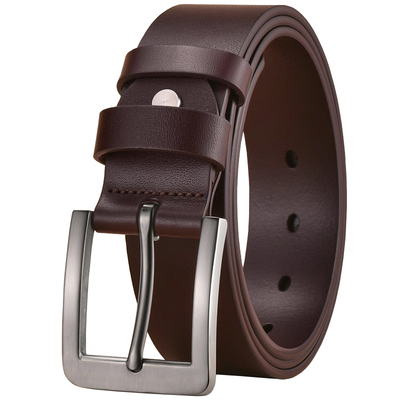 头皮派高档不锈钢扣男士皮带真皮